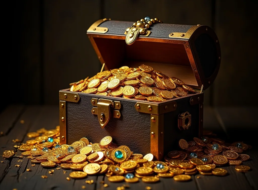 Treasure chest scene